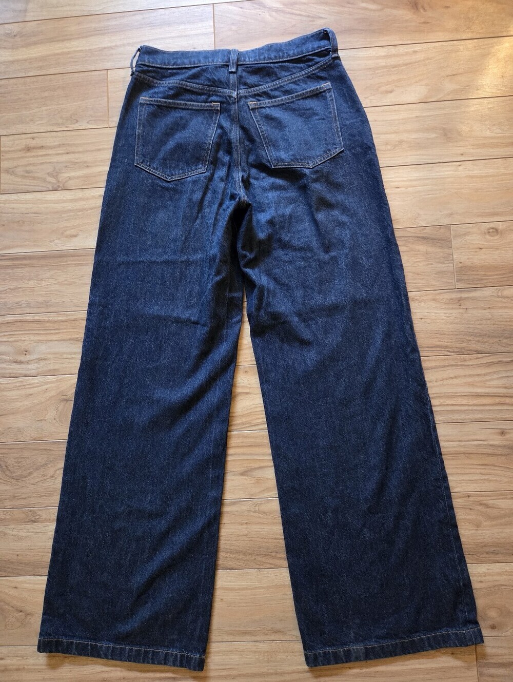 Abercrombie & Fitch High Rise Wide Leg Jeans Blue Size 28 Extra Long - Picture 7 of 10